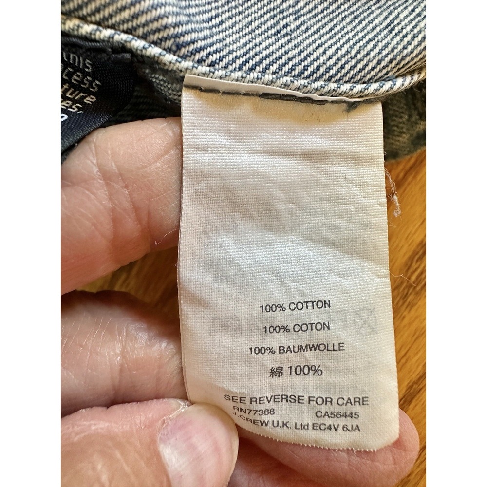 J. Crew Denim Vest XS 90s Y2K Grunge Summer Festival - Picture 11 of 13